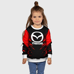 Свитшот детский Mazda: Red Anger, цвет: 3D-белый — фото 2