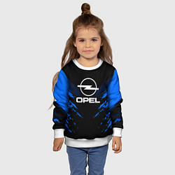 Свитшот детский Opel: Blue Anger, цвет: 3D-белый — фото 2