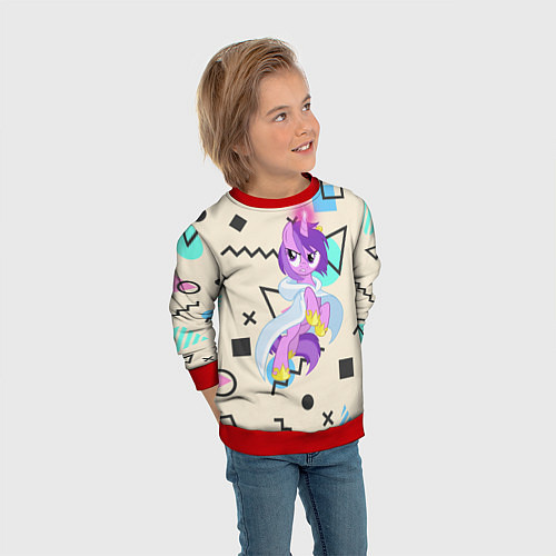 Детский свитшот My Little Pony / 3D-Красный – фото 3