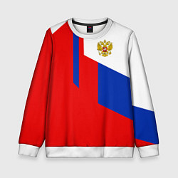 Детский свитшот Russia: Geometry Tricolor