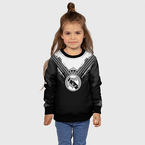Детский свитшот FC Real Madrid: Black Style / 3D-Черный – фото 4