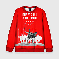 Свитшот детский One for all & all for one, цвет: 3D-красный