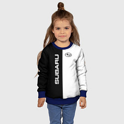 Свитшот детский Subaru B&W, цвет: 3D-синий — фото 2