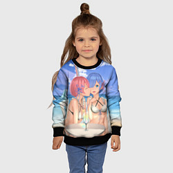 Свитшот детский Жизнь в другом мире с нуля, цвет: 3D-черный — фото 2