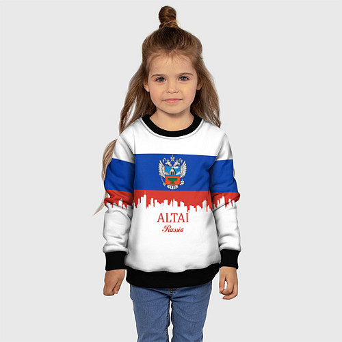 Детский свитшот Altai: Russia / 3D-Черный – фото 4