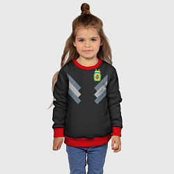 Свитшот детский Аргентина: гостевая ЧМ-2018, цвет: 3D-красный — фото 2
