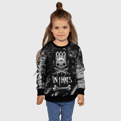 Детский свитшот In Flames: Skeleton King / 3D-Черный – фото 4