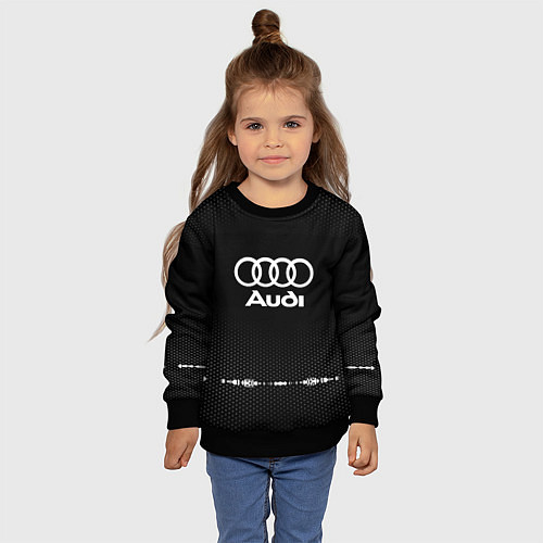 Детский свитшот Audi: Black Abstract / 3D-Черный – фото 4