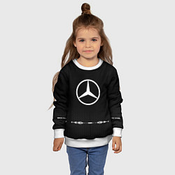 Свитшот детский Mercedes: Black Abstract, цвет: 3D-белый — фото 2