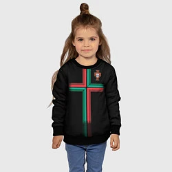 Свитшот детский Сборная Португалии: Альтернатива ЧМ-2018, цвет: 3D-черный — фото 2