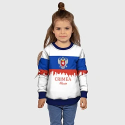 Свитшот детский Crimea, Russia, цвет: 3D-синий — фото 2