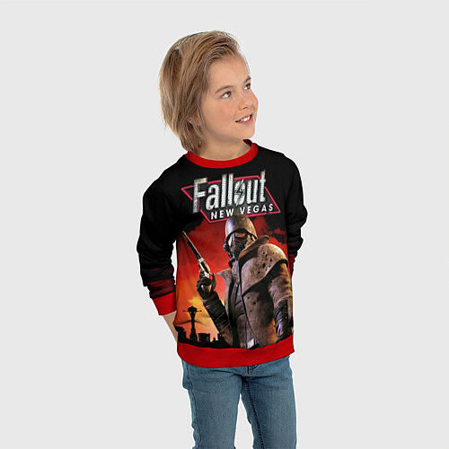 Детский свитшот Fallout: New Vegas / 3D-Красный – фото 3