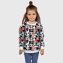 Свитшот детский Funny Pandas, цвет: 3D-белый — фото 2
