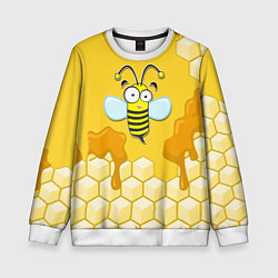 Свитшот детский Веселая пчелка, цвет: 3D-белый