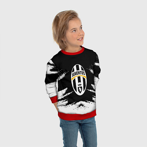 Детский свитшот FC Juventus / 3D-Красный – фото 3