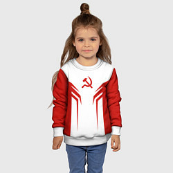 Свитшот детский СССР воин, цвет: 3D-белый — фото 2