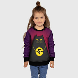 Свитшот детский Кот Бегемот, цвет: 3D-черный — фото 2