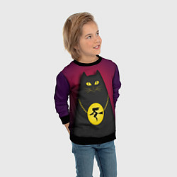 Свитшот детский Кот Бегемот, цвет: 3D-черный — фото 2
