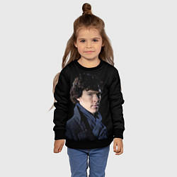 Свитшот детский Sherlock, цвет: 3D-черный — фото 2