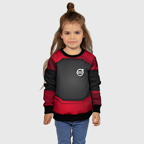 Детский свитшот Volvo: Metal Sport / 3D-Черный – фото 4