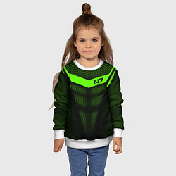 Свитшот детский N7: Green Armor, цвет: 3D-белый — фото 2