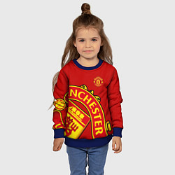 Свитшот детский FC Man United: Red Exclusive, цвет: 3D-синий — фото 2