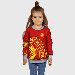Свитшот детский FC Man United: Red Exclusive, цвет: 3D-меланж — фото 2