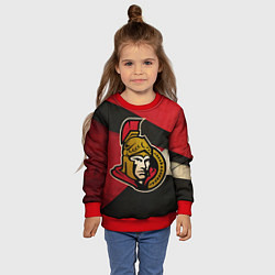 Свитшот детский HC Ottawa Senators: Old Style, цвет: 3D-красный — фото 2