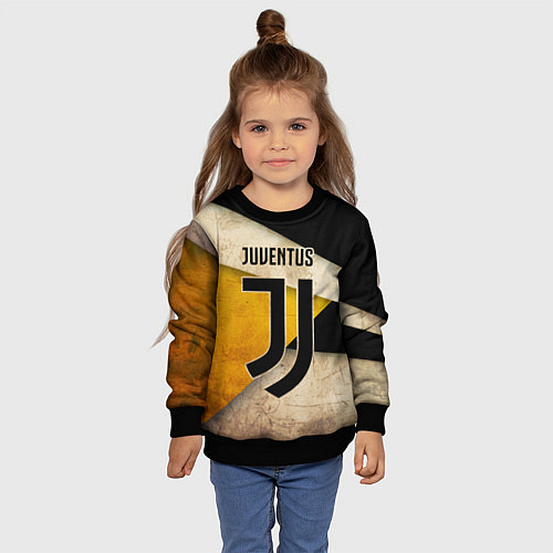 Детский свитшот FC Juventus: Old Style / 3D-Черный – фото 4