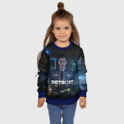 Свитшот детский Detroit: Connor, цвет: 3D-синий — фото 2