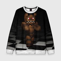 Свитшот детский Minecraft: Freddy FNAF, цвет: 3D-белый