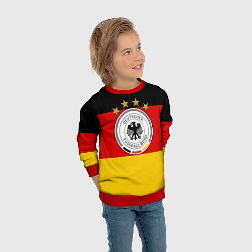 Детский свитшот Немецкий футбол / 3D-Красный – фото 3