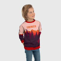 Свитшот детский Firewatch: Orange Style, цвет: 3D-красный — фото 2