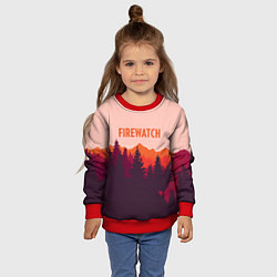 Свитшот детский Firewatch: Orange Style, цвет: 3D-красный — фото 2