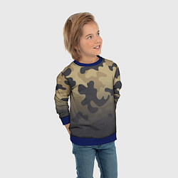 Свитшот детский Camouflage Khaki, цвет: 3D-синий — фото 2