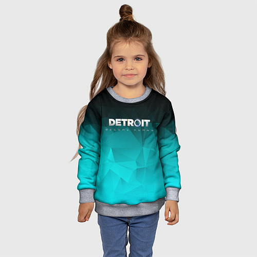 Детский свитшот Detroit: Become Human / 3D-Меланж – фото 4