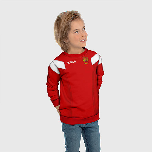 Детский свитшот Сборная России / 3D-Красный – фото 3