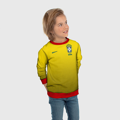 Детский свитшот Brazil Team: WC 2018 / 3D-Красный – фото 3