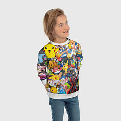 Свитшот детский Pokemon Bombing, цвет: 3D-белый — фото 2