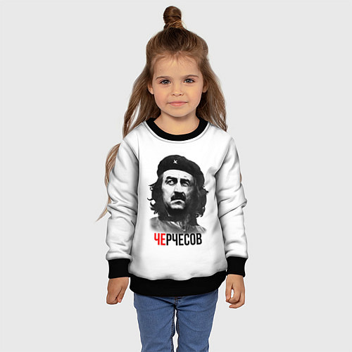 Детский свитшот Черчесов / 3D-Черный – фото 4