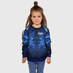 Свитшот детский Mass Effect: Blue Armor N7, цвет: 3D-синий — фото 2