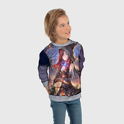 Свитшот детский Ярость Бахамута, цвет: 3D-меланж — фото 2