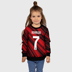 Свитшот детский Ronaldo 7: Red Sport, цвет: 3D-черный — фото 2