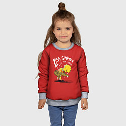 Свитшот детский Lisa Simpson, цвет: 3D-меланж — фото 2
