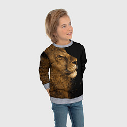 Свитшот детский Песчаный лев, цвет: 3D-меланж — фото 2