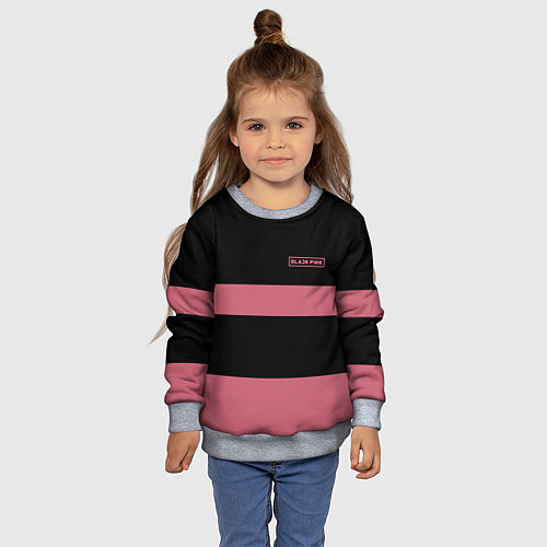 Детский свитшот Black Pink: Jennie 96 / 3D-Меланж – фото 4