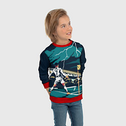 Свитшот детский Ronaldo lightning, цвет: 3D-красный — фото 2