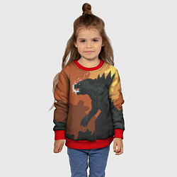 Свитшот детский Godzilla: Monster Smoke, цвет: 3D-красный — фото 2