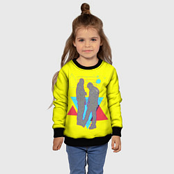 Свитшот детский HammAli & Navai: Yellow Style, цвет: 3D-черный — фото 2