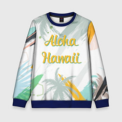 Свитшот детский Aloha Hawaii, цвет: 3D-синий